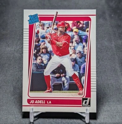 Jo Adell Rated Rookie RC 2021 Donruss Baseball Card #33 Los Angeles Angels - Image 1 of 2