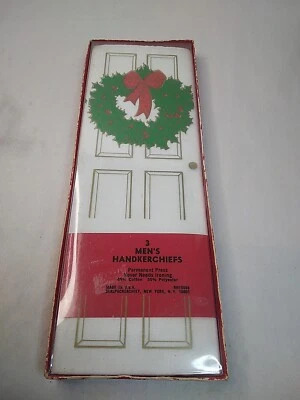 Pañuelos vintage de 3 piezas para hombre SEALPACKERCHIEF embalaje navideño mezcla de algodón Foto 1 de 4