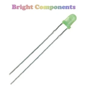 20 x LED verde 3 mm - difuso - vendedor del Reino Unido - Imagen 1 de 1