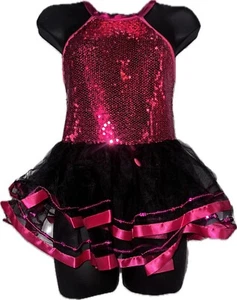 Iefiel Sz 12 Sequin Ballet Dress Dance Tutu Leotard Gymnastics Dancewear Costume - Picture 1 of 14