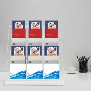 6 Tier Wire Literature Display Countertop Folding Rack Books DVD CD Foldable New - Picture 1 of 17