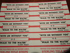 Jukebox Title Strip Sheet U-2 WITH OR WITHOUT YOU / Walk to the Water