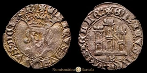 Enrique IV. 1/2 Cuartillo. (1,29 g.). Burgos. (1454-1474). AB-773. MBC - Foto 1 di 3