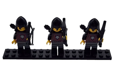 LEGO CASTLE WOLF PACK ARCHER BLACK/GRAY 3 PACK MINI FIGURES - Image 1 of 4