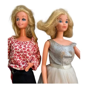 Vintage Puppenkleidung verschiedene Größen Nachlass Konvolut mit zwei Barbies 3 - Bild 1 von 4