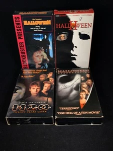4 VHS Cassette Lot HALLOWEEN Movies, Michael Myers 1,2, H20, Resurrection - Picture 1 of 9
