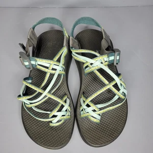 Sandalias de agua para senderismo Chaco para mujer con tiras, azules y verdes ~ talla 8 ~ ajustables - Imagen 1 de 7