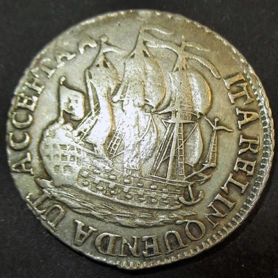 Certificate of Authenticity Silver 1793 Colonial New York Ship Shilling Zeeland - Image 1 of 3