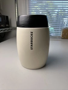 Starbucks Coffee Company 2011 Keramik Kanister Tee/Kaffee Dose 12oz Schwarz Top - Bild 1 von 6
