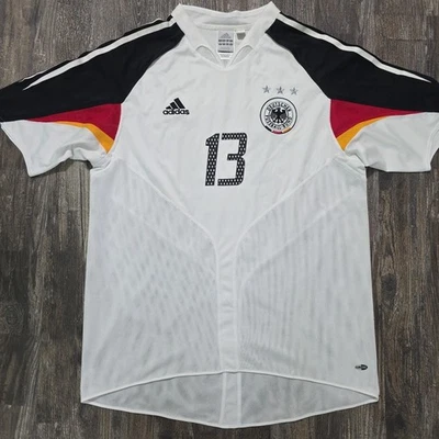 Camiseta de futebol 2004 Adidas Alemanha Michael Ballack masculina L UEFA Euro Bayern - Imagem 1 de 4