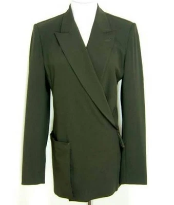 二手 Jean Paul Gaultier 经典侧拉链夹克女式 42 码卡其色 — 第 1/3 张图片