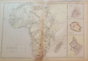 1882 Blackie große Karte Afrika farbig gedruckt - Bild 1 von 8