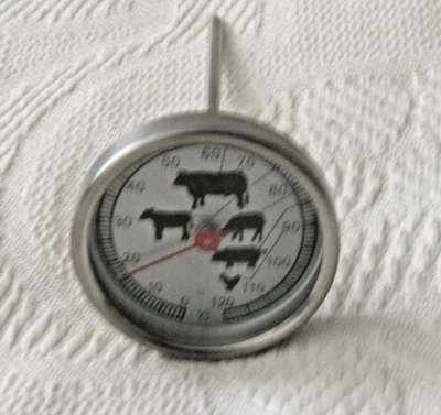 1x BBQ Grill Thermometer Fleisch Braten Backofen Kerntemperatur- Messer Analog - Bild 1 von 2