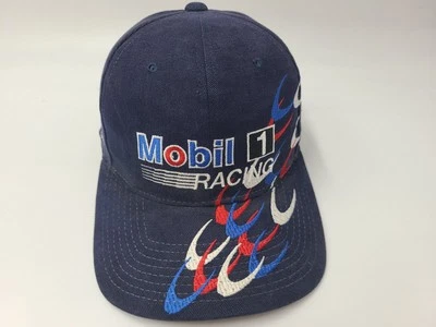 Vintage Jeremy Mayfield #12 Mobil 1 Racing Chase Snapback Hat Cap NASCAR Blue - Image 1 of 4