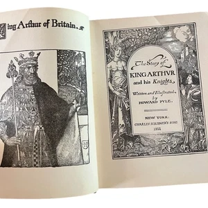 Vintage King Arthur Book by Howard Pyle 1951 Original Illustrations - Picture 1 of 11