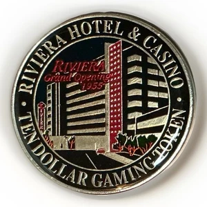 10.00 Token from the Riviera Casino Las Vegas Nevada OC 1999 Enameled Casino 2 - Picture 1 of 3