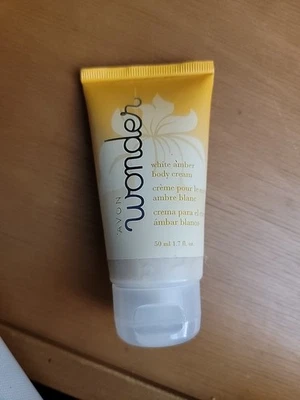 NEW Vintage Avon Wonder White Amber Body Cream Large 1.7 fl oz 50 ml Lotion  - Image 1 of 2