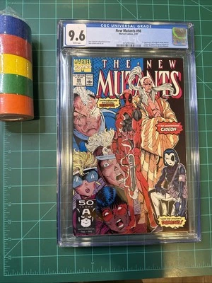 New Mutants 98 CGC 9.6 White Pages 1st Deadpool, Gideon & Copy Cat Rob Liefeld - Image 1 of 4