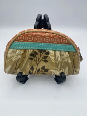 Bolsa de lona recubierta de cúpula fósil bolsa impresión retro rara floral bolsa de maquillaje con cremallera Foto 1 de 4