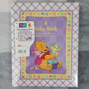 NEW Vintage Disney Winnie the Pooh Baby Memory Book Baby’s First Year Scrapbook - Picture 1 of 8