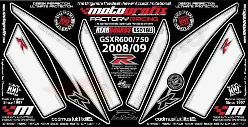 PEGATINA 3D SUZUKI GSXR 600/750 REAR STICKER RS018U NOS N0032 Foto 1 de 1