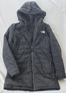 The North Face Jacket Mossbud Reversible Fleece Puffer Parka Fits Womens Large - Picture 1 of 8