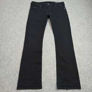 Diesel Zatiny Mens Bootcut Jeans W31 L32 Black Stretch Button Fly 0688H 31x32 - Picture 1 of 15