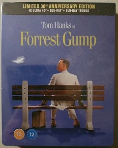 Forrest Gump 4K + Blu-Ray Steelbook - 30th Anniversary Release Brand New Sealed - Picture 1 of 2