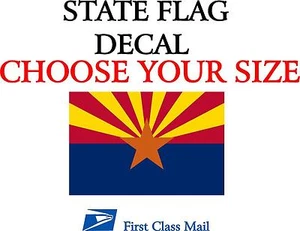 BANDERA DEL ESTADO ARIZONA, PEGATINA, CALCOMANÍA, VINILO 5 AÑOS - Imagen 1 de 2