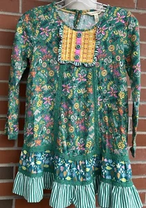 Matilda Jane Make Believe To The Castle Floral Green Dress Sz 10 - Picture 1 of 7