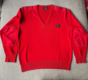 Maglione maglia vintage Paul&Shark Yachting uomo rosso 60% lana nuovo taglia Large Italia - Foto 1 di 10