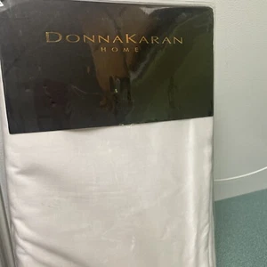 DONNA KARAN Collection Silk Indulgence Cotton Silk Flat Sheet $175 White - King - Picture 1 of 5