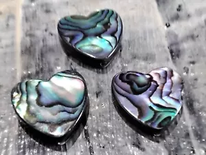 Cáscara Natura Paua, grado A, corazones, 14x14x4 mm, 10 piezas, oz de franqueo gratuito - Imagen 1 de 3