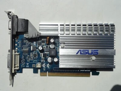Asus GeForce 8400 EN8400GS Silent Graphics Card VGA/S-Video/DVI 256MB - Image 1 of 4