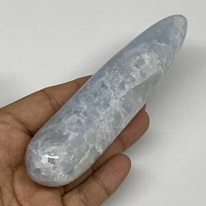 213g,5.3"x1.3" Natural Blue Calcite Wand Stick, Home Decor, Collectible, B6181 - Picture 1 of 9