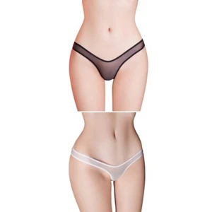 Women Underwear Sexy Briefs Rave Panties Chinlon Nightwear Front V-waistband - Picture 1 of 33