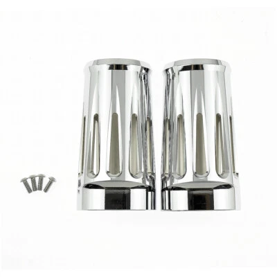 Cubierta deslizante de bota de horquilla CNC cromada apta para Harley Touring Road Glide 1984-2022 Foto 1 de 4
