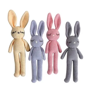 Stuffed Plush Baby Crochet Bunny Rabbit Easter Gifts Handmade Stuffed Animal ... - Picture 1 of 6