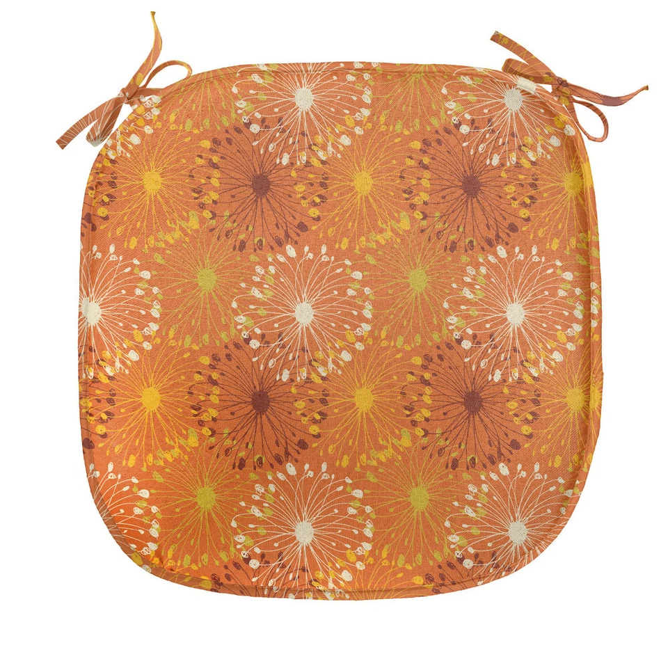 ABAKUHAUS Orange Stuhlkissen Grunge-Radialmuster Stuhlpolster Sitzkissen 40x40cm