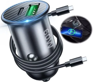 USB C Fast Car Charger 60W Type C Car Adapter PD 45W 30W 25W 20W QC4.0 Dual Port - Picture 1 of 6