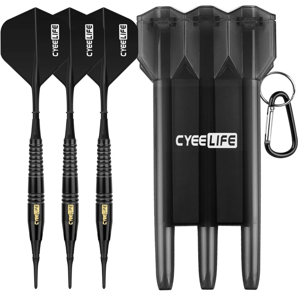CyeeLife Dartpfeile Softdart Professionelle 18g mit Case,6 Farben