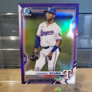 2021 Luisangel Acuña Bowman /250 Purple Refractor - Picture 1 of 2