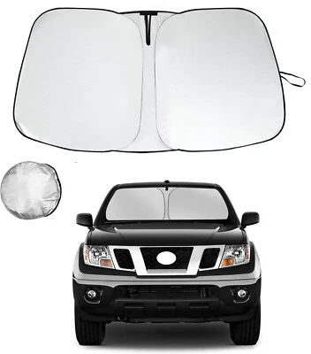 Parabrisas delantero de coche parasol bloque UV cubierta de ventana para Nissan Frontier 2006-21 Foto 1 de 4