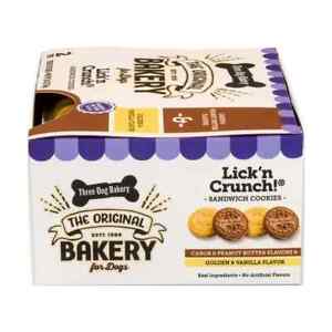 Three Dog Bakery 2Pk Lick'N Crunch Sandwich Cookies Crunchy Dog Treats, 26 Oz.