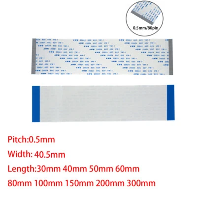 80Pin 0.5mm FFC FPC Flexible Flat Cable AWM VW-1 20624 80C 60V Connector Wire - Image 1 of 4