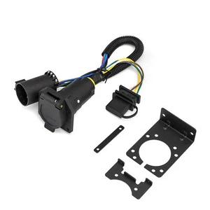 For Toyota Tacoma 2007-2024 , 7 Way Trailer Wiring Harness 4 Way Flat Plug Kit - Picture 1 of 10