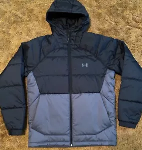 Under Armour UA Storm Insulate Hooded Jacket Black/Gray Mens Sz. M New with Tags - Picture 1 of 14