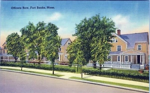 Officers Row Fort Banks Massachusetts Postcard 73889 Unposted - Picture 1 of 2
