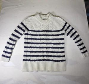 Suéter Suéter Madewell Linelle Cableknit a Rayas Estilo XS NC723 - Imagen 1 de 11