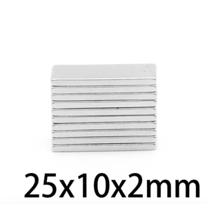 5Pcs 25x10x2mm Neodymium Magnet N35 NdFeB Round Super Powerful Permanent NNN - Imagen 1 de 1